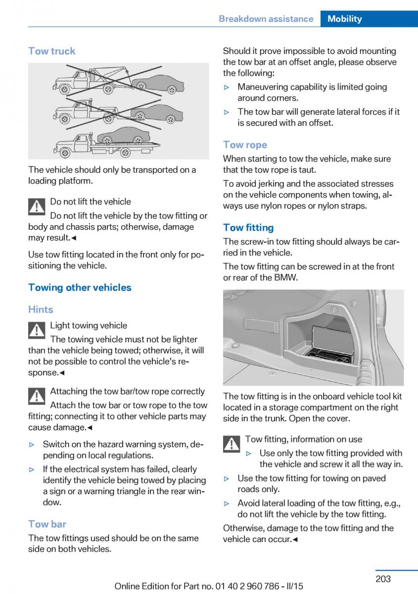 BMW M4 F82 F84 Coupe M Power owners manual / page 207