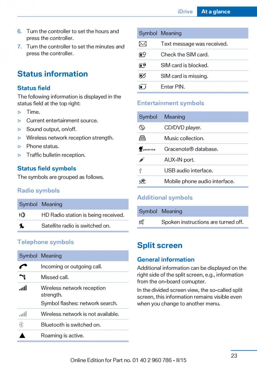 BMW M4 F82 F84 Coupe M Power owners manual / page 27