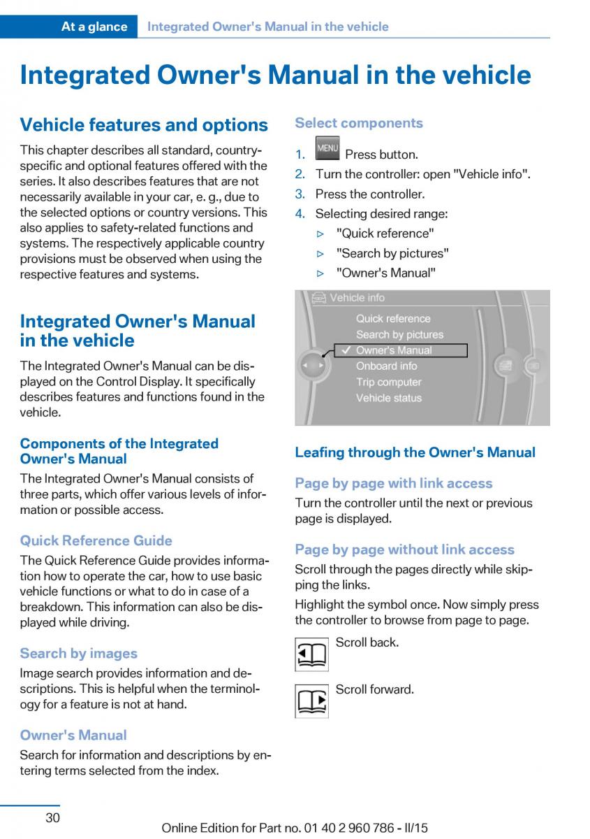 BMW M4 F82 F84 Coupe M Power owners manual / page 34