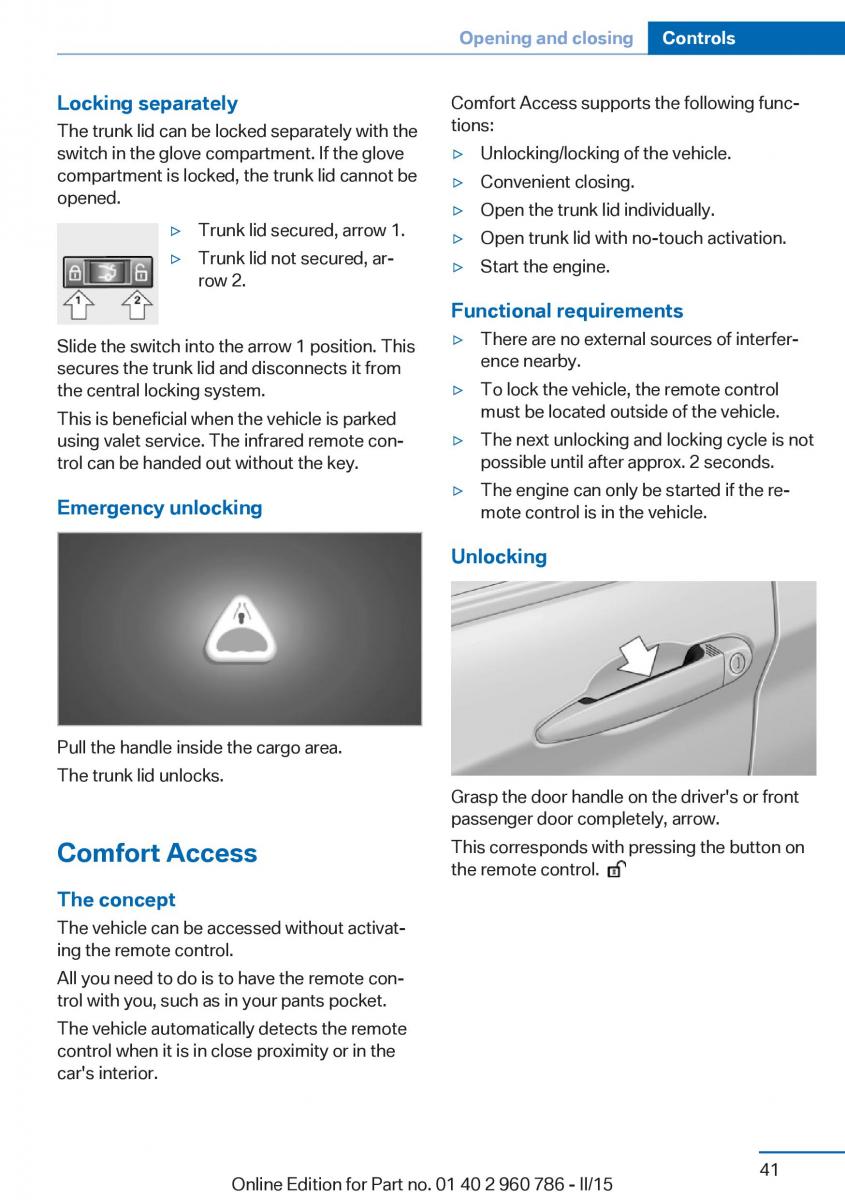 BMW M4 F82 F84 Coupe M Power owners manual / page 45