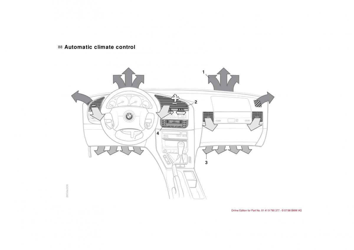 BMW 3 E36 owners manual / page 89