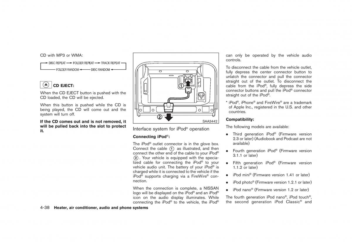 Nissan Juke owners manual / page 182