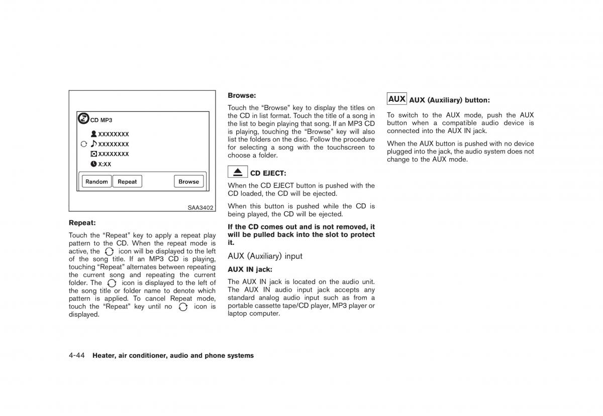 Nissan Juke owners manual / page 188