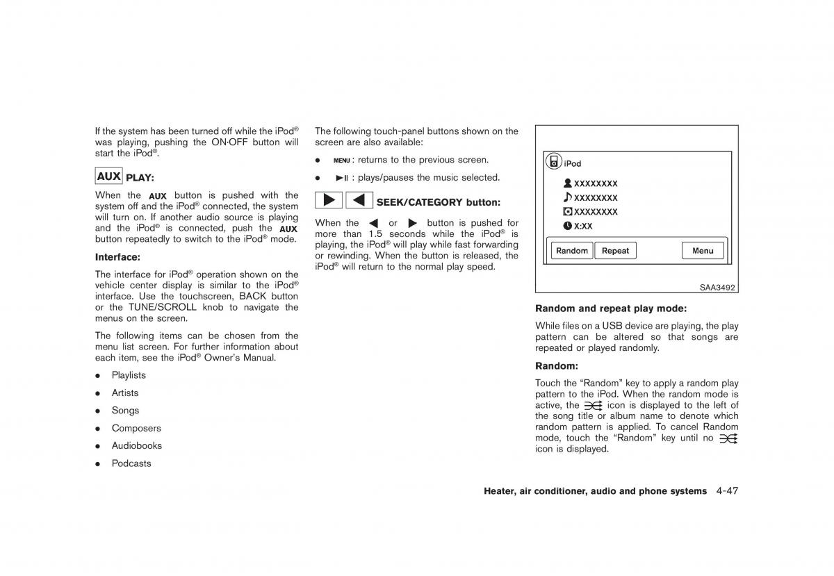 Nissan Juke owners manual / page 191