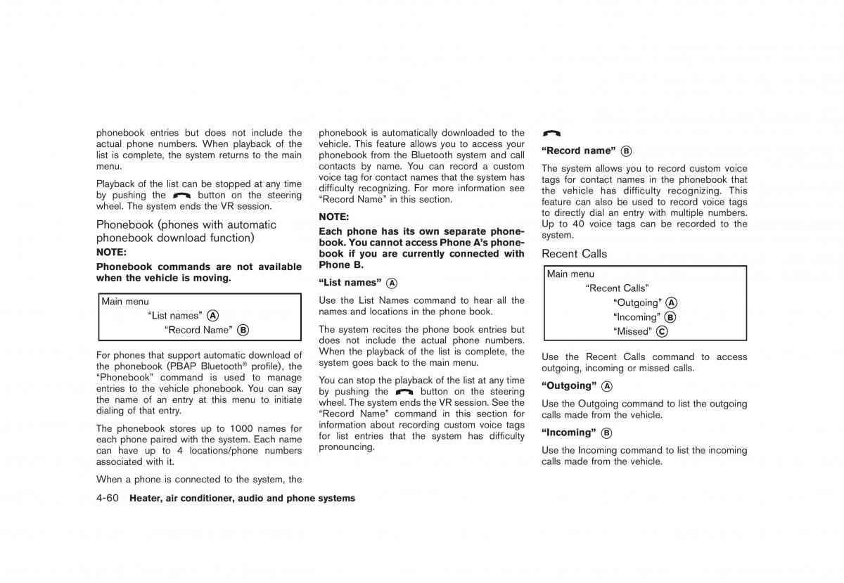 Nissan Juke owners manual / page 204