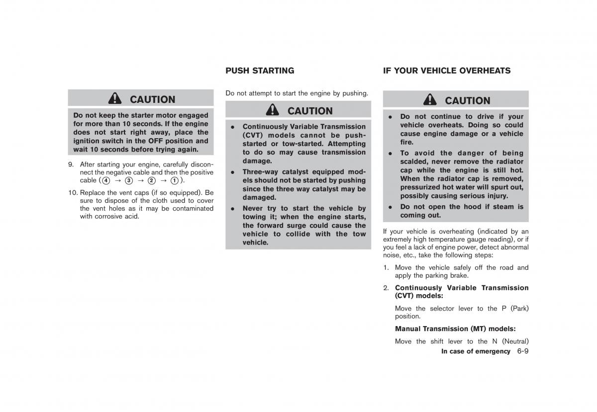 Nissan Juke owners manual / page 261