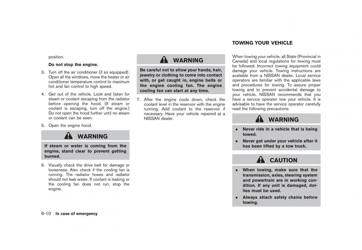 manual Nissan Juke Nissan Juke owners manual / page 262