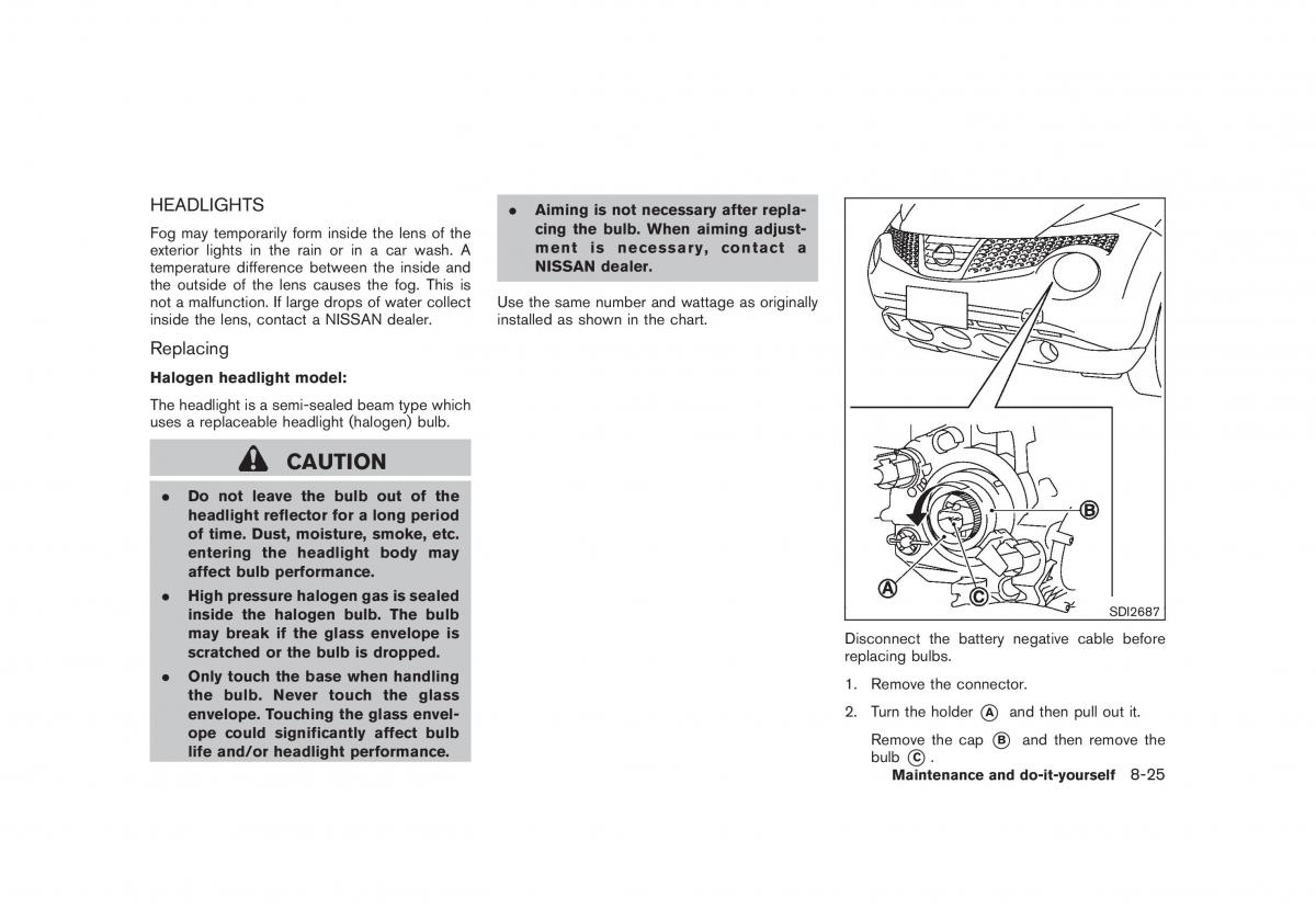 Nissan Juke owners manual / page 301