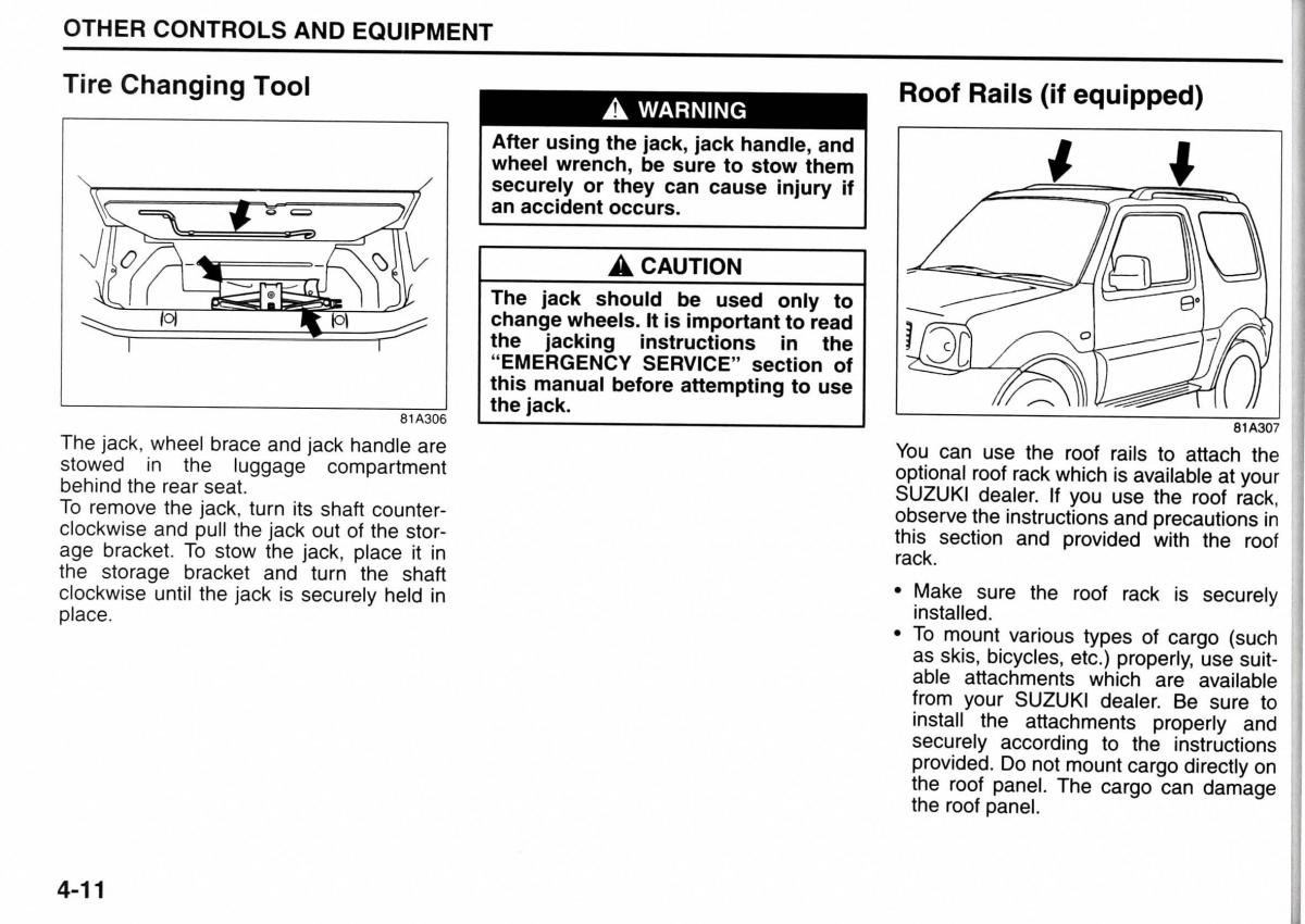 Suzuki Jimny III 3 owners manual / page 78