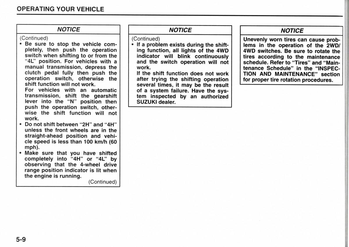 Suzuki Jimny III 3 owners manual / page 90