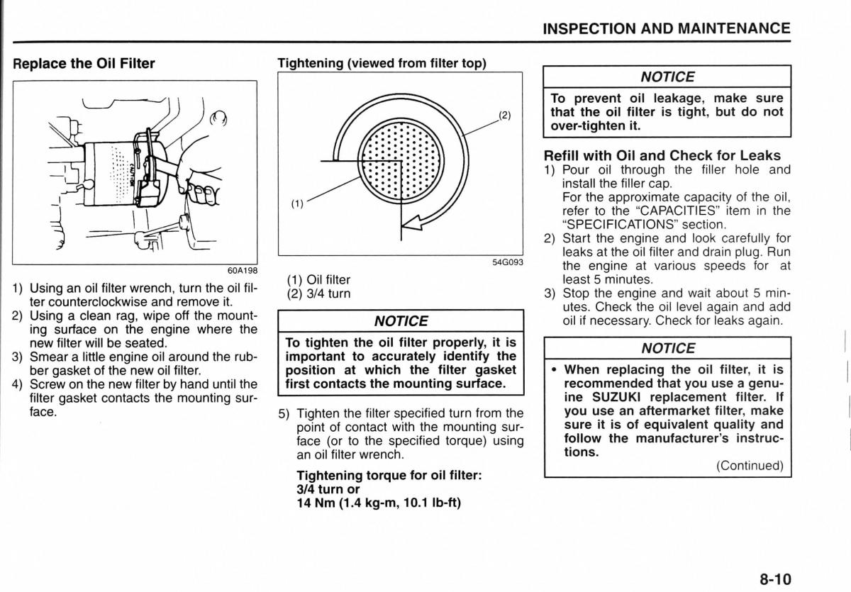 Suzuki Jimny III 3 owners manual / page 124