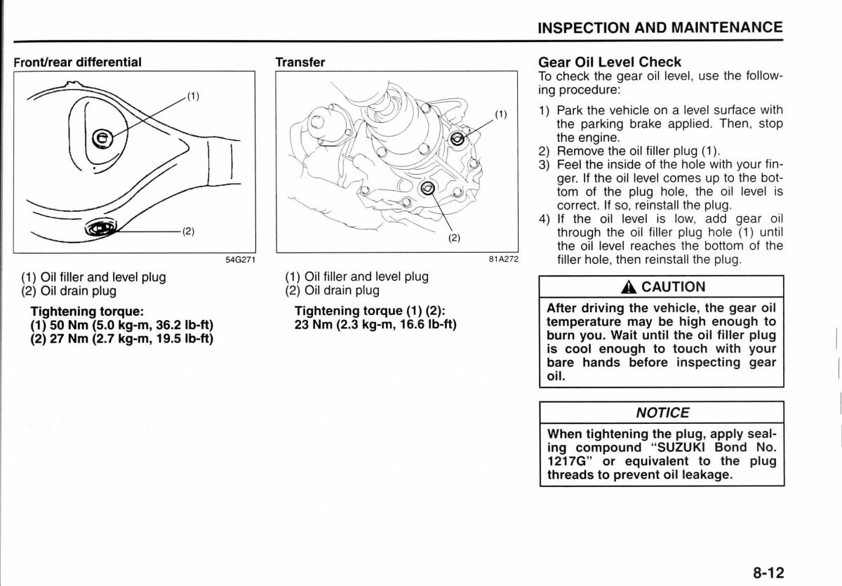 Suzuki Jimny III 3 owners manual / page 126