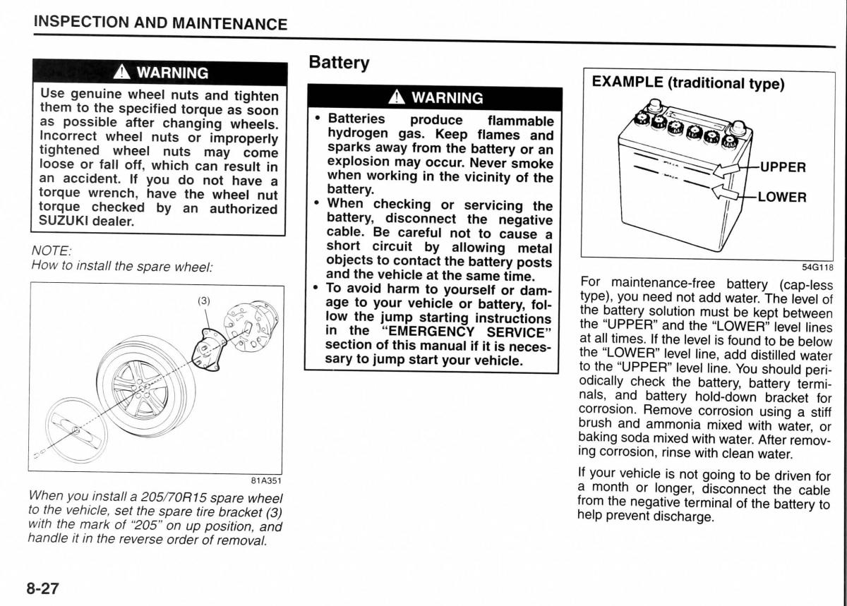 Suzuki Jimny III 3 owners manual / page 141