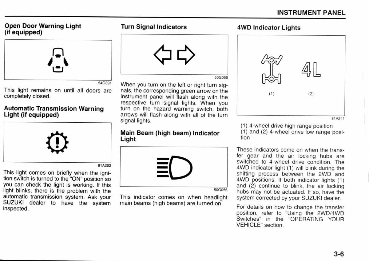 Suzuki Jimny III 3 owners manual / page 53