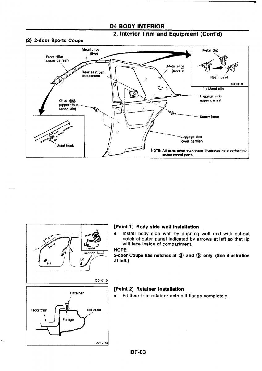 Nissan GTR R32 workshop service manual / page 718