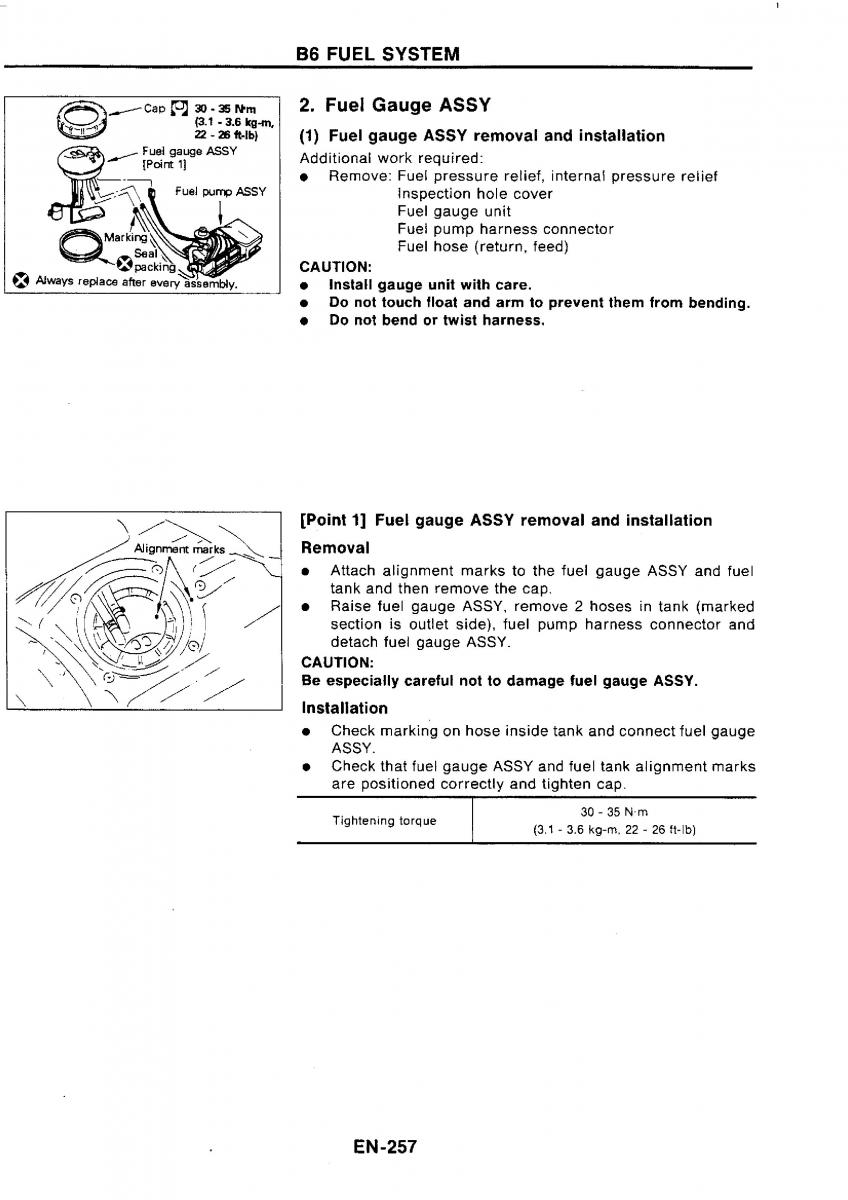 Nissan GTR R32 workshop service manual / page 274