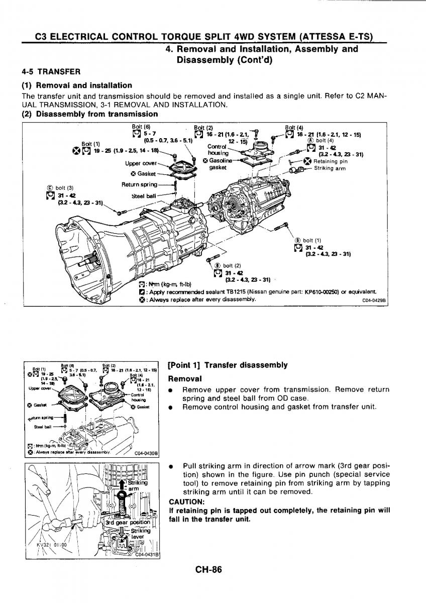 Nissan GTR R32 workshop service manual / page 365