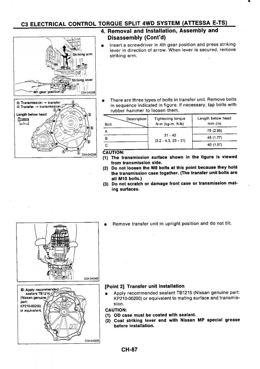 Nissan GTR R32 workshop service manual / page 366