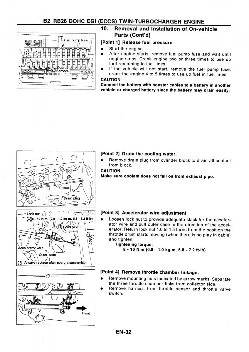 Nissan GTR R32 workshop service manual / page 49