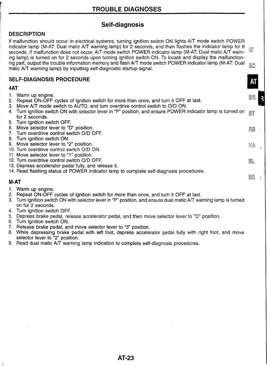 Nissan Skyline R34 workshop service manual / page 75