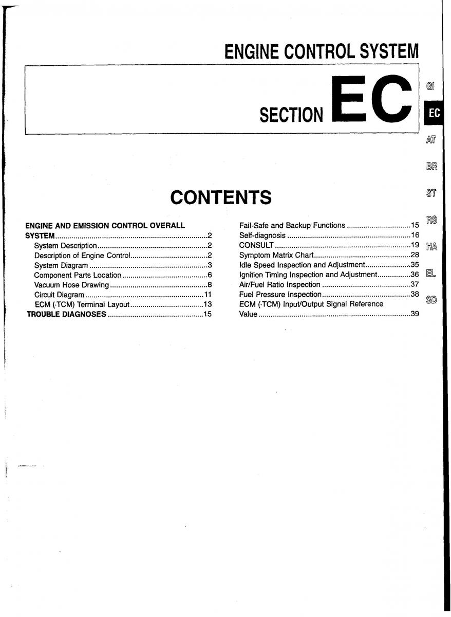 Nissan Skyline R34 workshop service manual / page 8