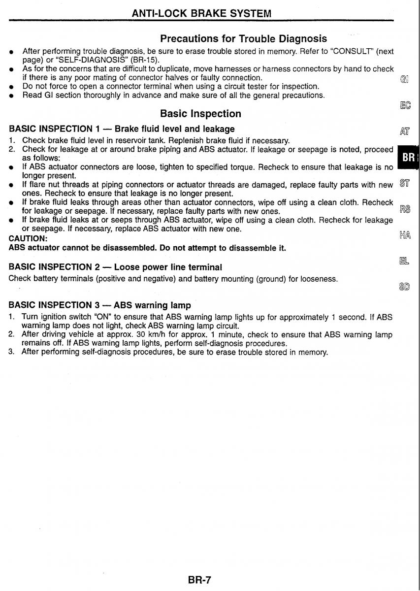 Nissan Skyline R34 workshop service manual / page 86