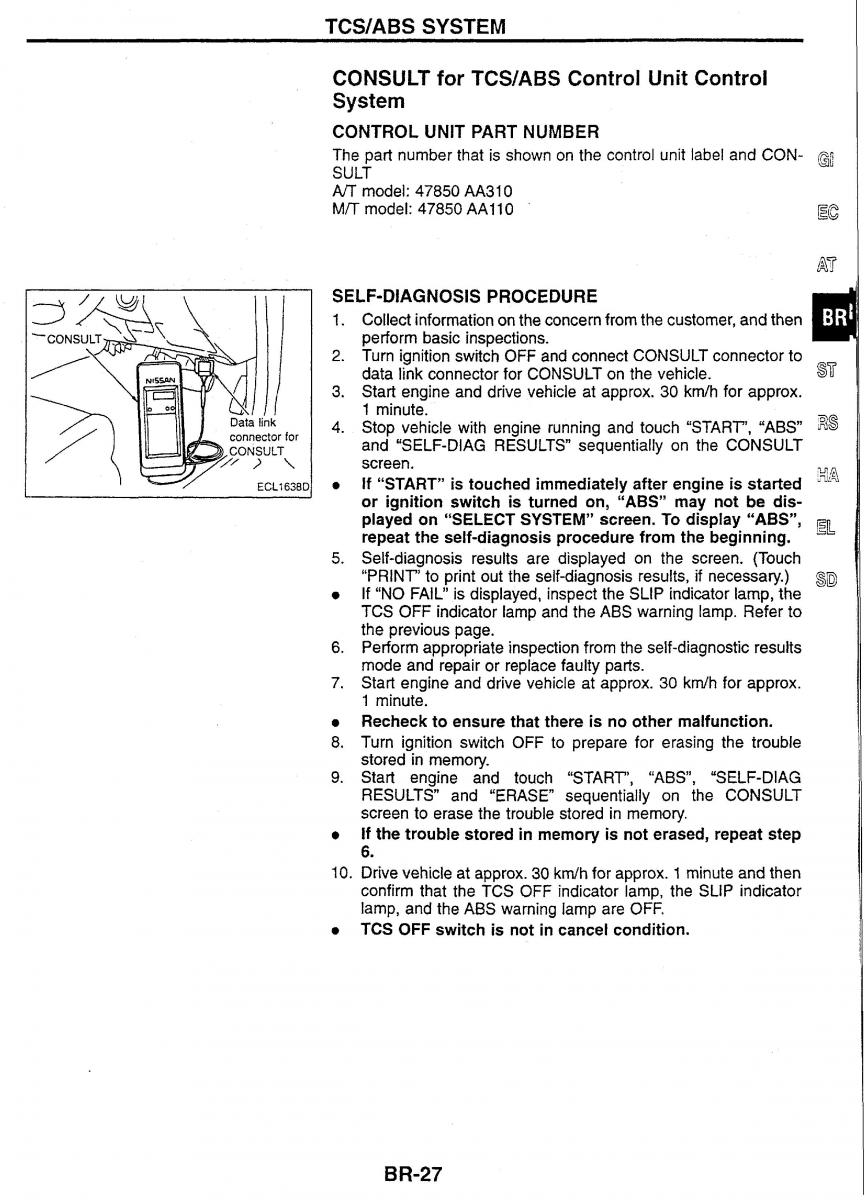 Nissan Skyline R34 workshop service manual / page 106