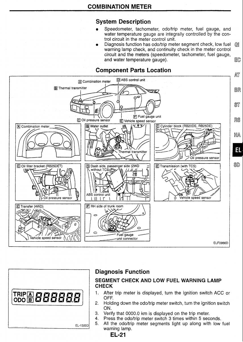 Nissan Skyline R34 workshop service manual / page 186