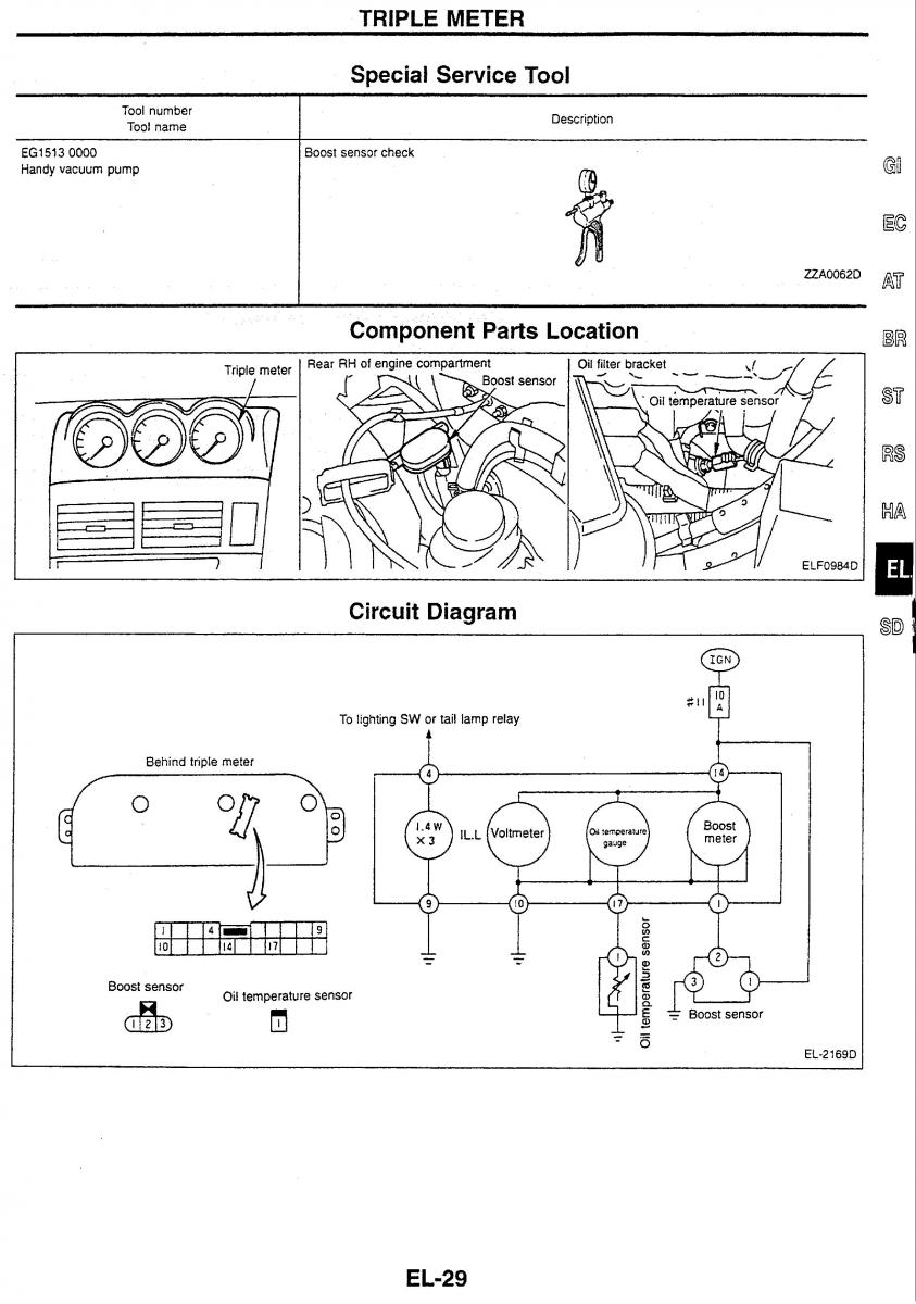 Nissan Skyline R34 workshop service manual / page 194