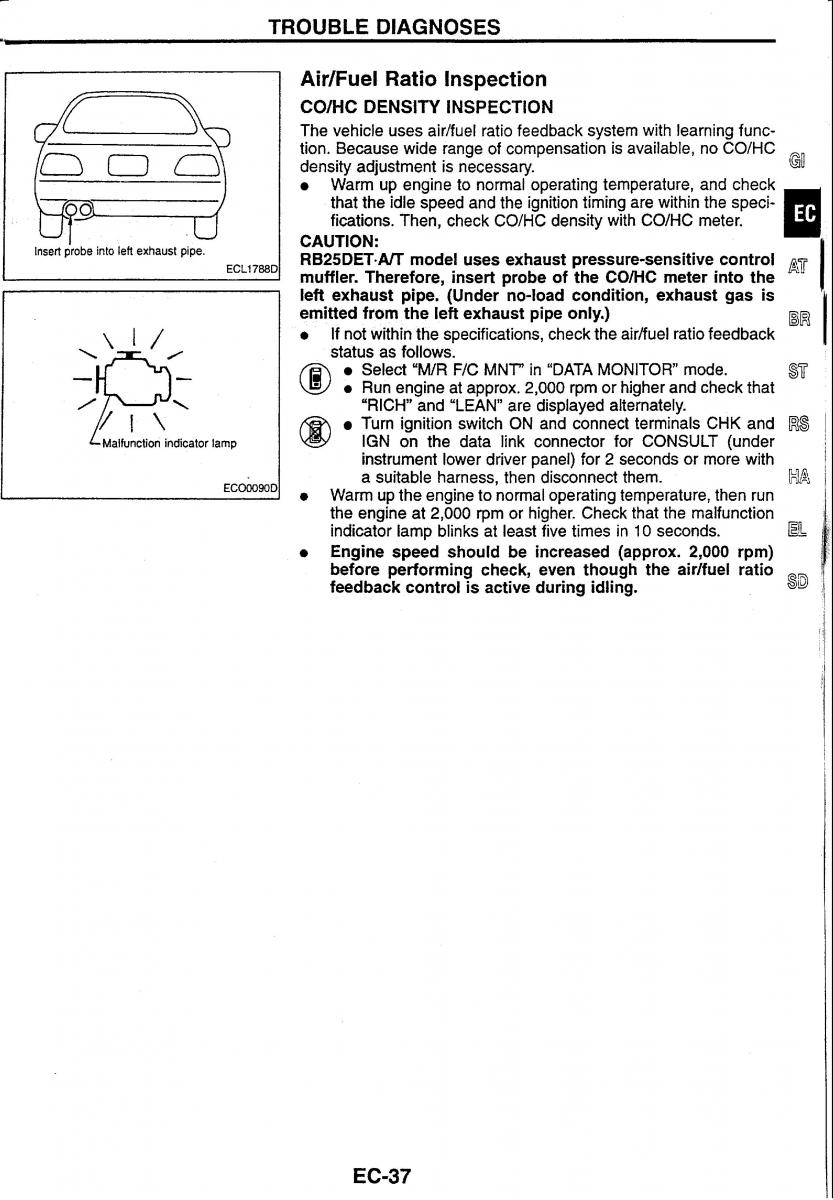 Nissan Skyline R34 workshop service manual / page 44