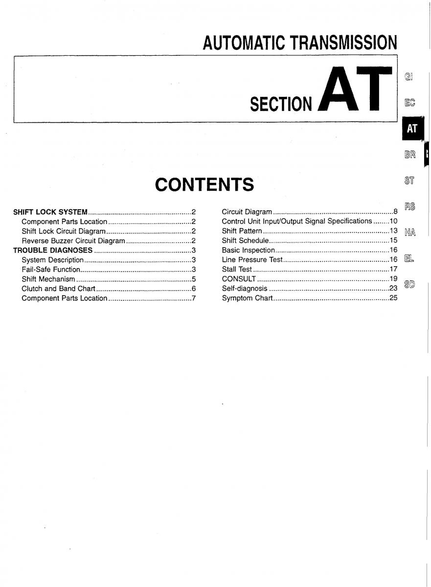 Nissan Skyline R34 workshop service manual / page 53