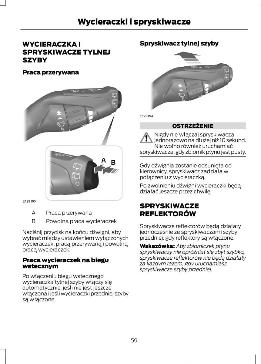 Ford C Max II 2 instrukcja obslugi / page 61