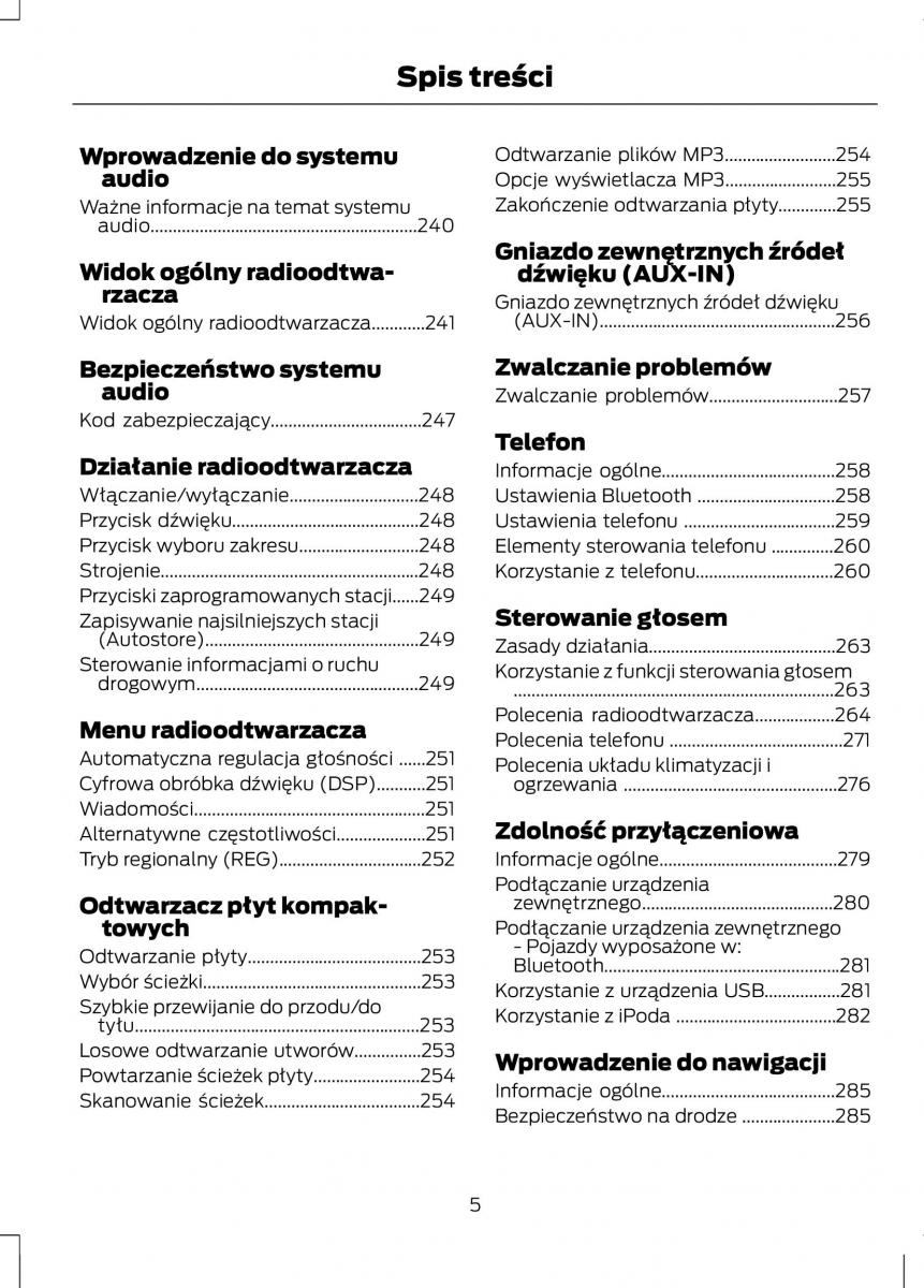 Ford C Max II 2 instrukcja obslugi / page 7