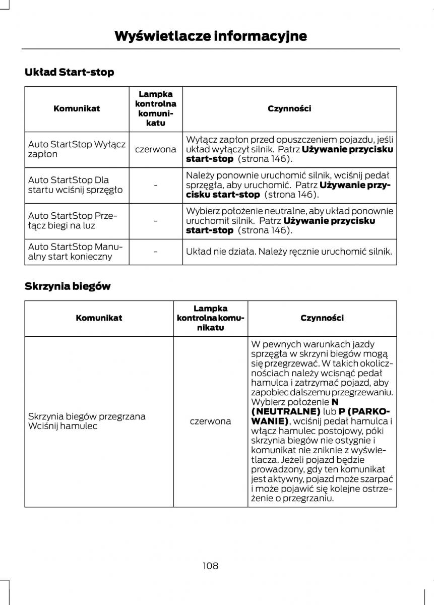 Ford C Max II 2 instrukcja obslugi / page 110