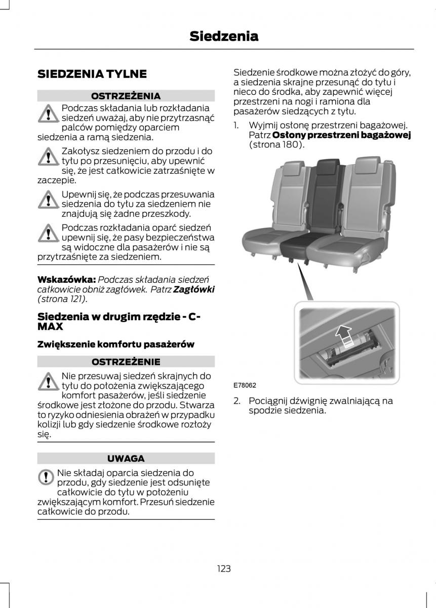 Ford C Max II 2 instrukcja obslugi / page 125