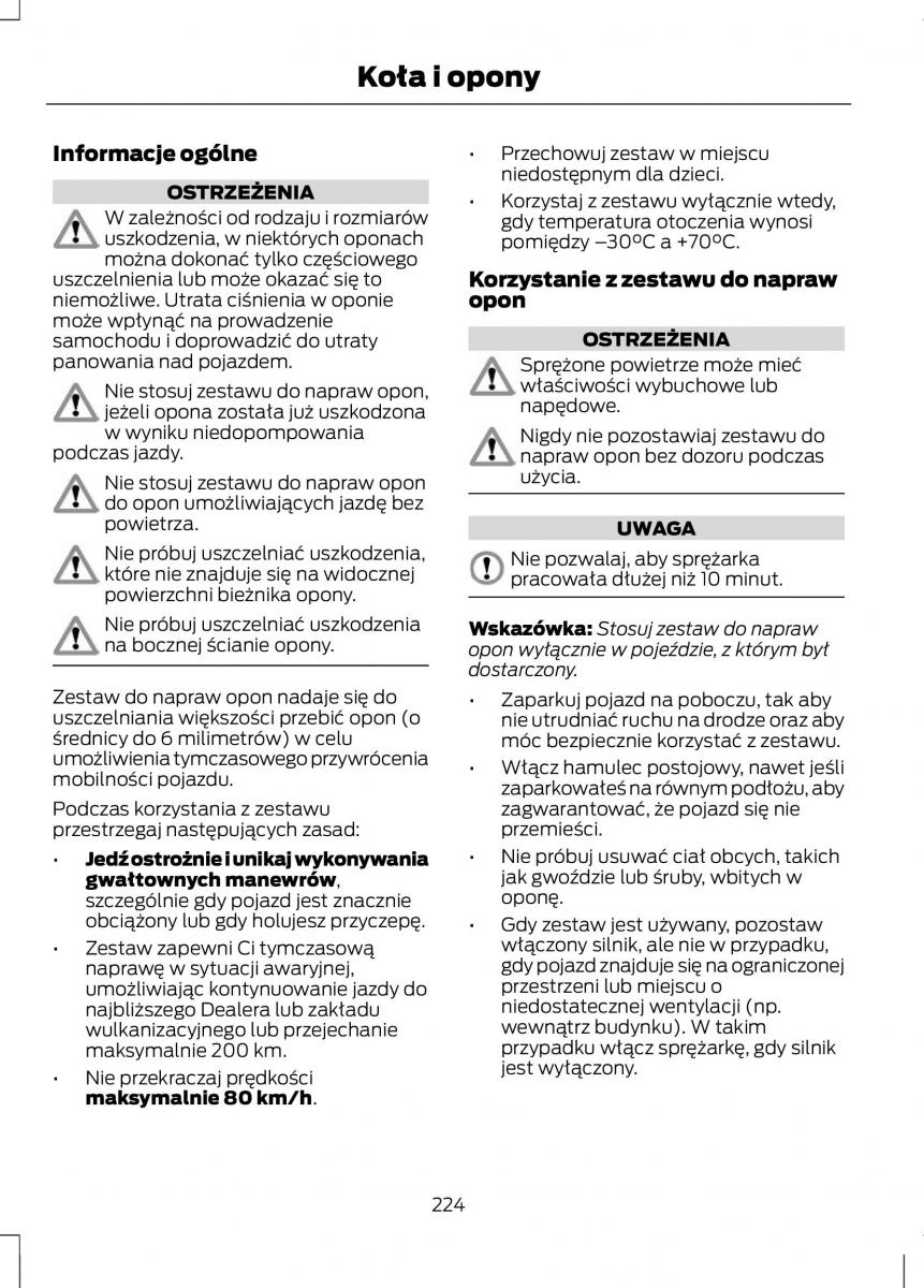 Ford C Max II 2 instrukcja obslugi / page 226