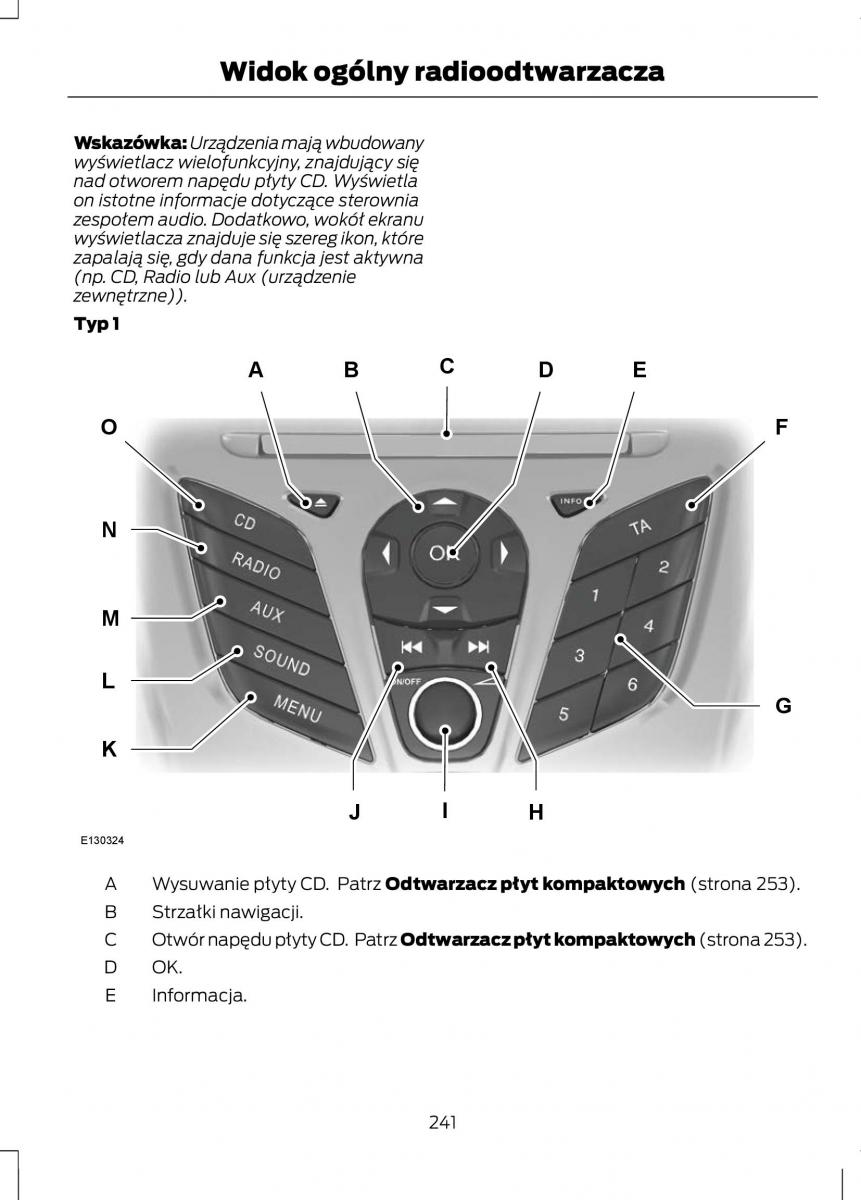 Ford C Max II 2 instrukcja obslugi / page 243