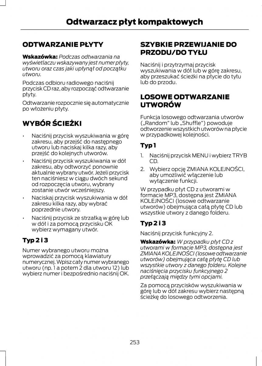 Ford C Max II 2 instrukcja obslugi / page 255