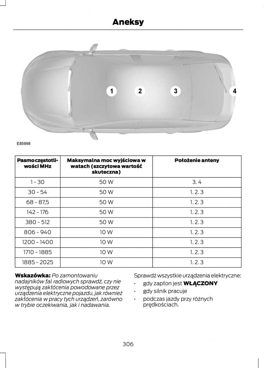 Ford C Max II 2 instrukcja obslugi / page 308