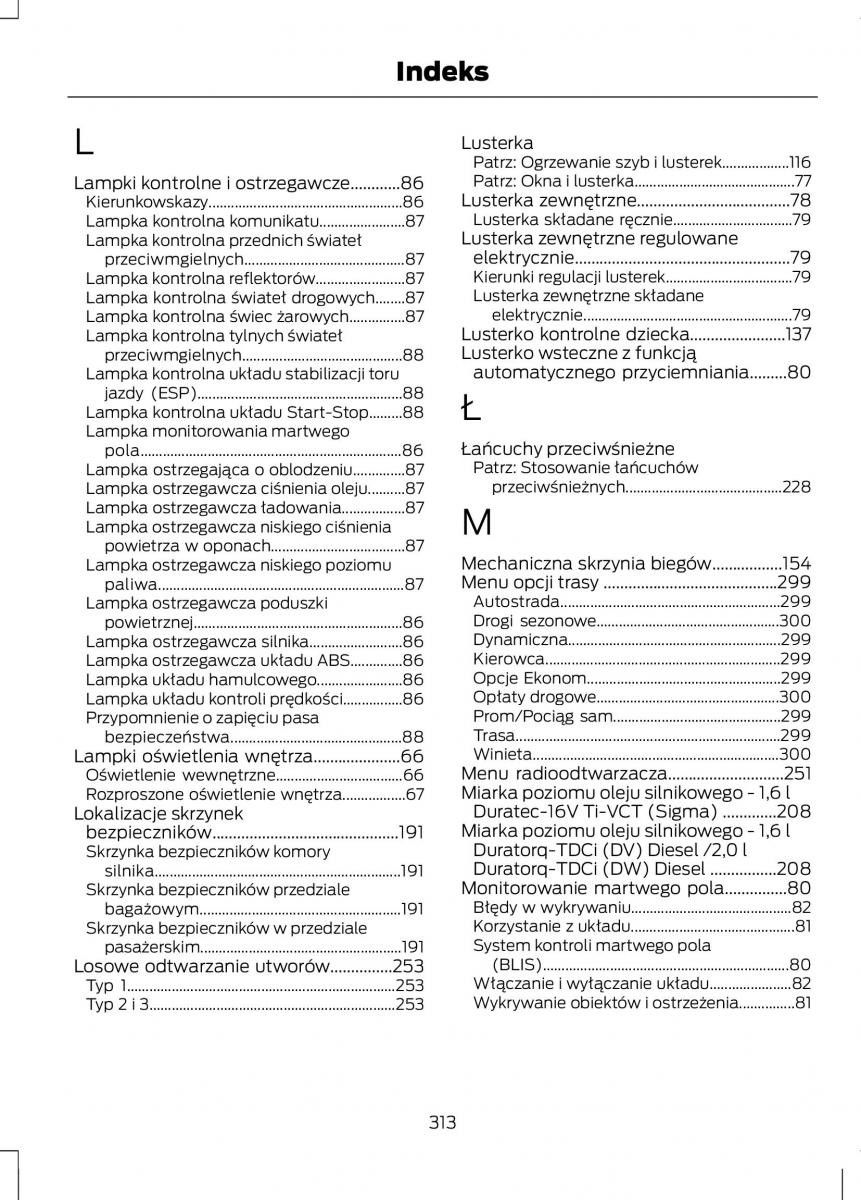 Ford C Max II 2 instrukcja obslugi / page 315