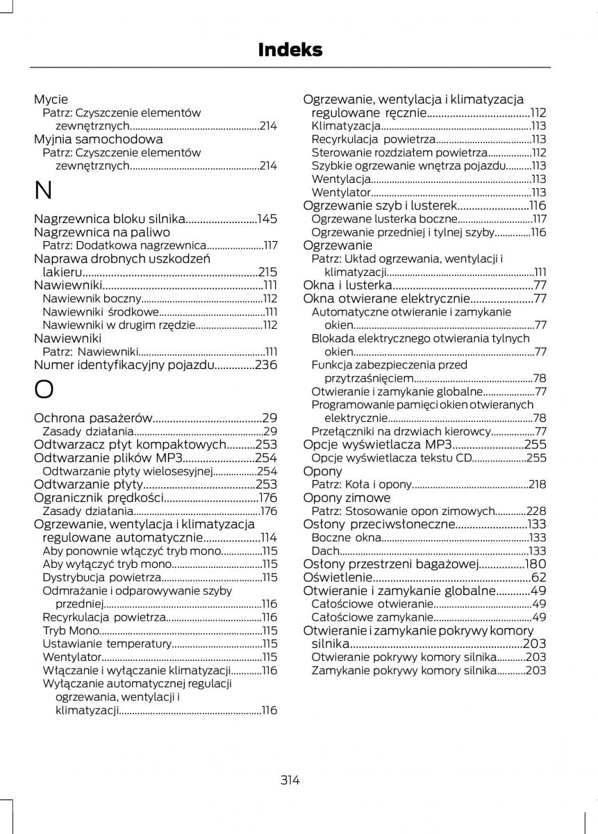 Ford C Max II 2 instrukcja obslugi / page 316