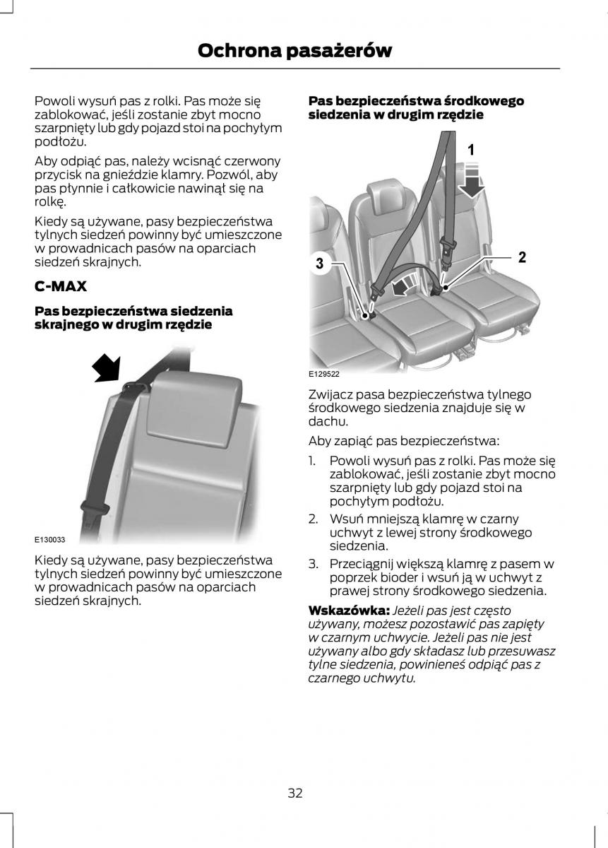 Ford C Max II 2 instrukcja obslugi / page 34