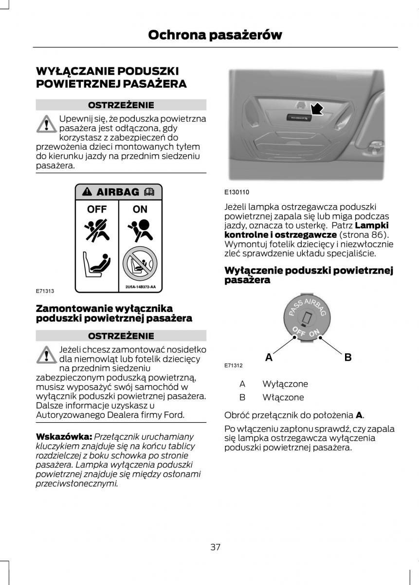 Ford C Max II 2 instrukcja obslugi / page 39