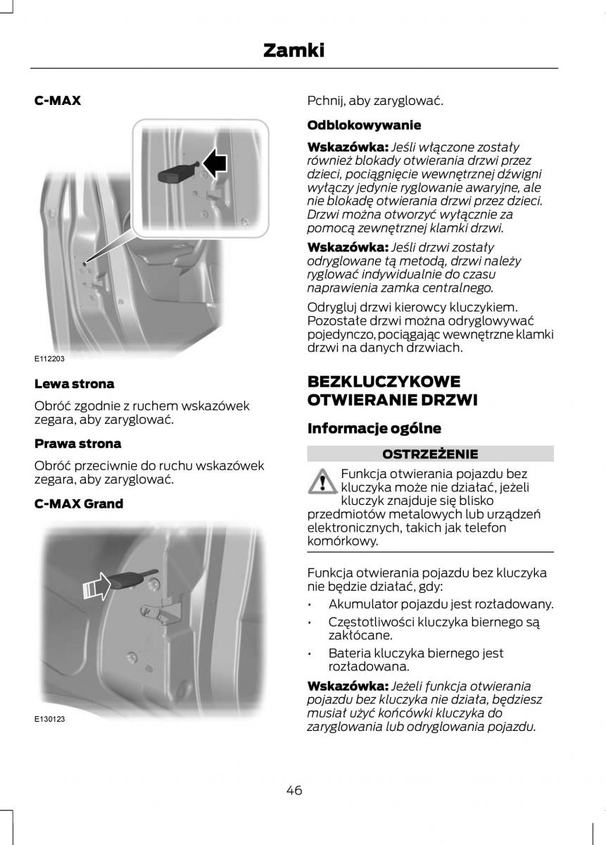 Ford C Max II 2 instrukcja obslugi / page 48