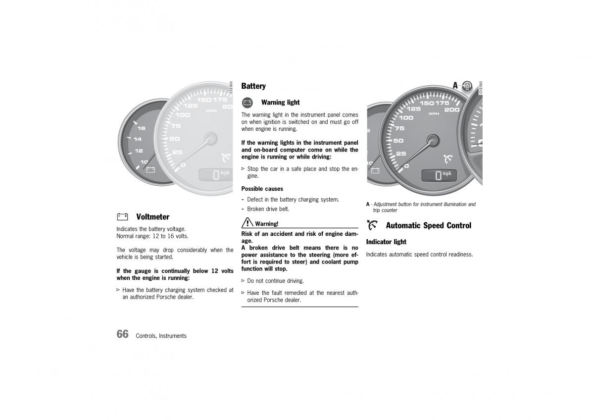 Porsche 911 996 owners manual / page 66