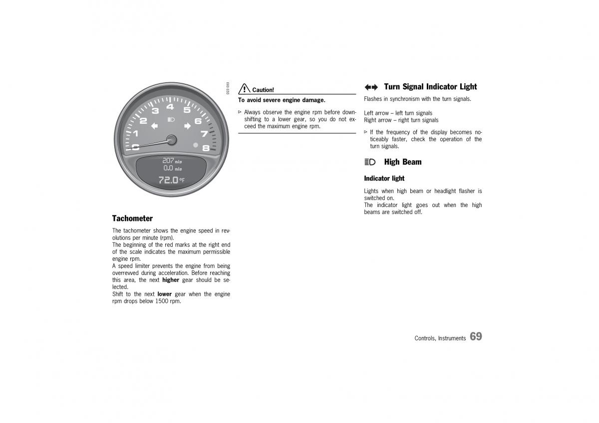 Porsche 911 996 owners manual / page 69