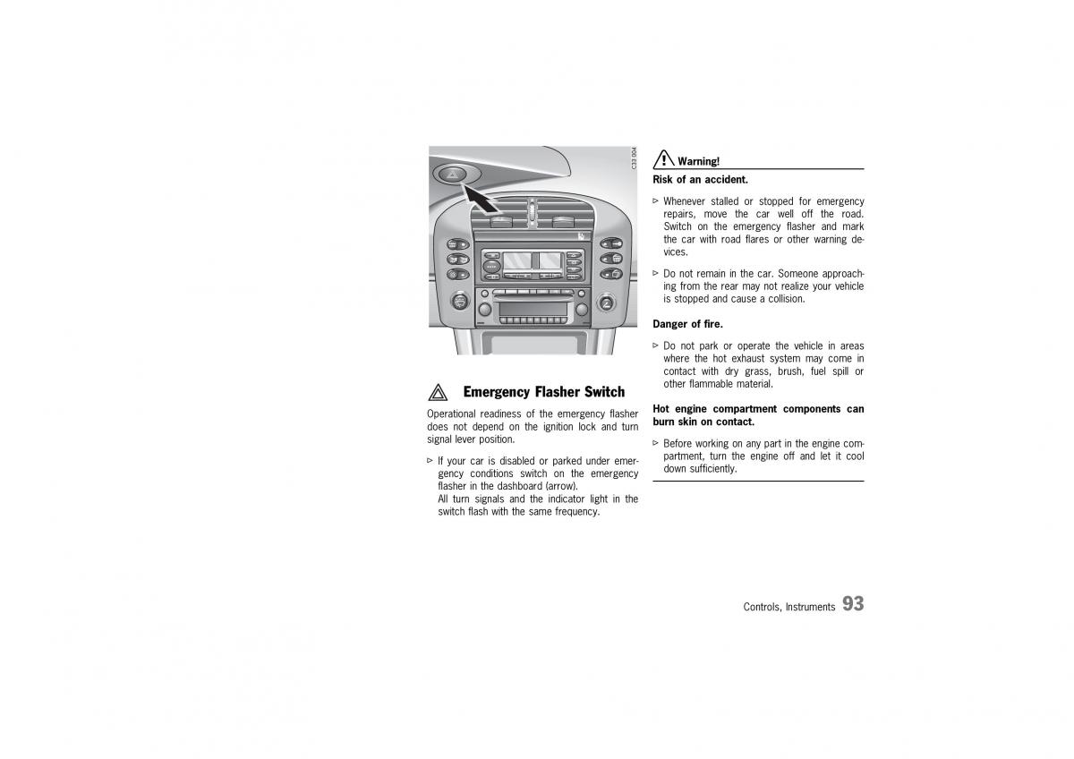 Porsche 911 996 owners manual / page 93