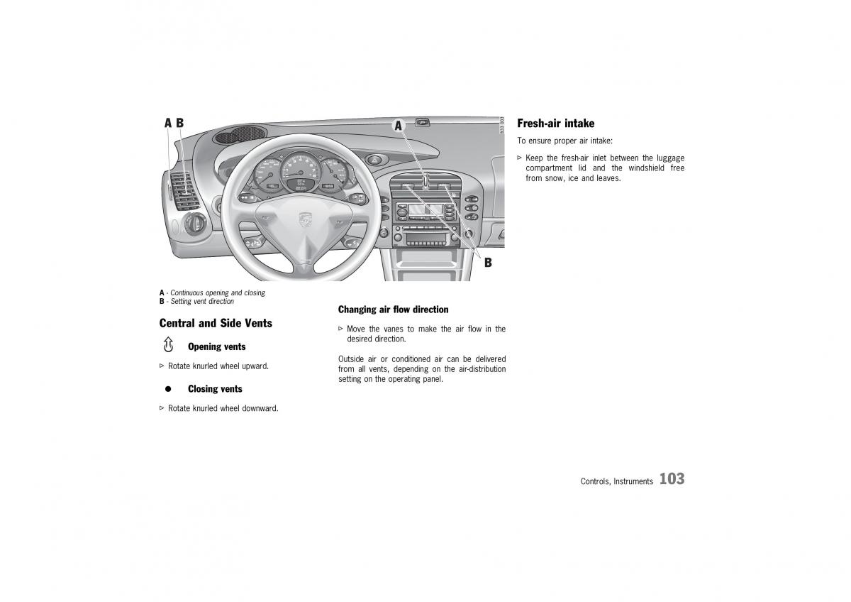 Porsche 911 996 owners manual / page 103