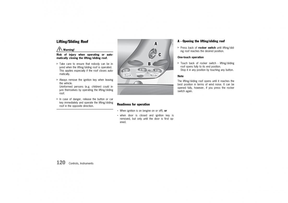 Porsche 911 996 owners manual / page 120