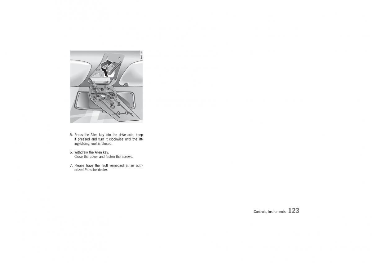 Porsche 911 996 owners manual / page 123